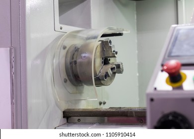 The Machining Safety Guard And Emergency Stop Button For Lathe Machine ; Prevent Accident