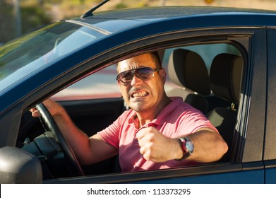 Macho type of driver about to lose it