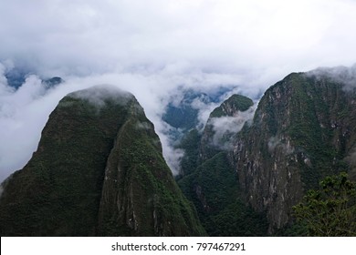Machu Picchu in clouds