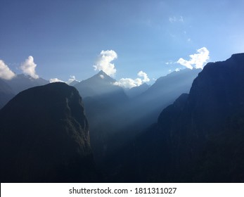 Machu Picchu / Cuzco / Peru - August 26th 2017: Wonderful Mountains While Climbing To Machu Picchu In Peru.