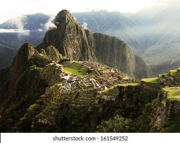 Machu Picchu Inca Lost city in mist
