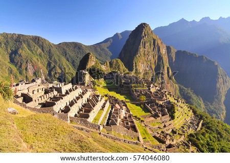 Machu Picchu Incas ruins, Peru, Cuzco area, Crow Valley.