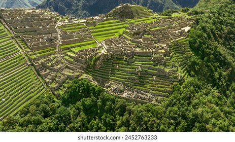 Machu Picchu, Peru. Aerial view