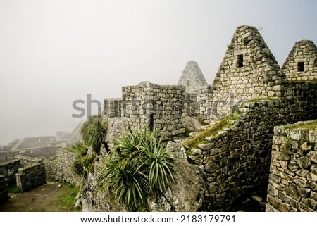 Machu Picchu in Peru Soth America. Inca site located in the Cusco region in Peru