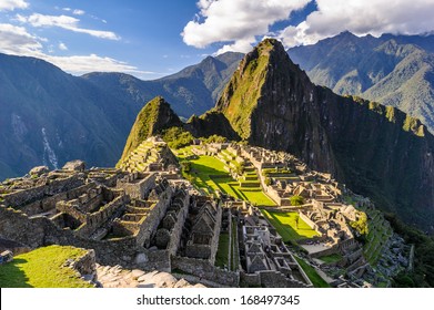 Machu Picchu, a Peruvian Historical Sanctuary in 1981 and a UNESCO World Heritage Site in 1983. One of the New Seven Wonders of the World - Shutterstock ID 168497345