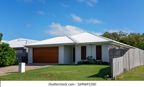 Mackay, Queensland, Australia - April 2020: A Suburban Home In A Residential Subdivision Where People Are Advised To Stay Indoors Isolated Against The Corona Virus