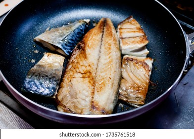 Mackerel Fish Fried In Pan