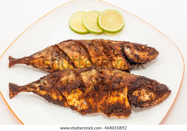 Mackerel Fish Fry Plate Prepared Kerala Stock Photo 468010892 