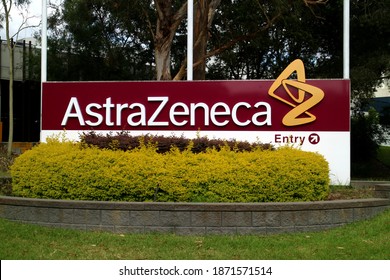 Macquarie Park NSW Australia December 11 2020: Astra Zeneca One Of The Companies Manufacturing The Covid Vaccine  