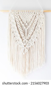 Macrame Wall Hanging On White Background