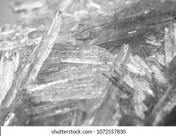 Macro Background Of Menthol Crystals.