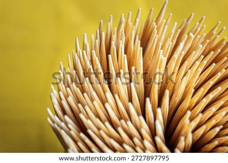 Macro of bamboo toothpick background, Most toothpicks are made of bamboo