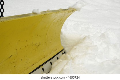 A Macro Of A Blade On A Snow Plow Truck