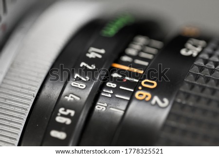 A macro of a camera lens.
