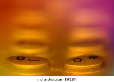 Macro of cellphone dialing keys (selective DOF)