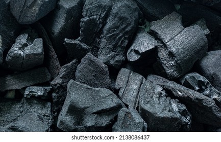 macro charcoal texture,black coal texture, coal for barbecue, space for text - Shutterstock ID 2138086437