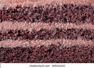 macro Chocolate cake texture