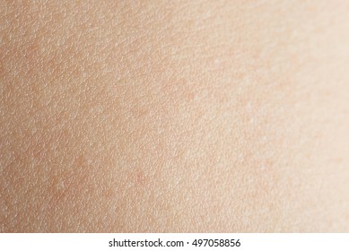 Macro Of Clean Human Man Skin Texture