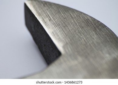 Macro close of a large adjustable spanner