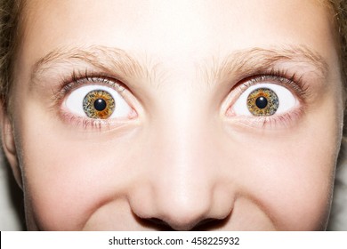 Macro Close up portrait of young girls eyes - Shutterstock ID 458225932