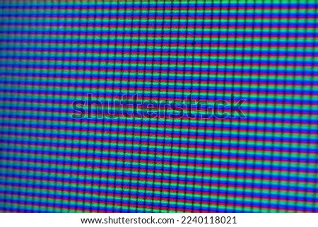 Macro close up of an RGB Computer Screen