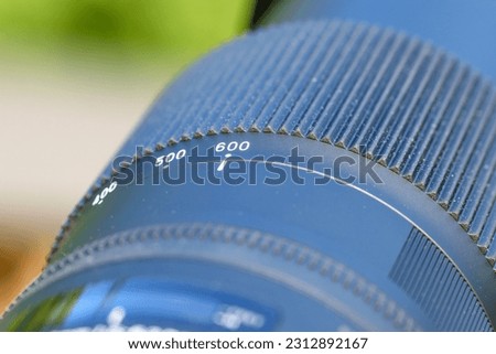 Macro closeup of a 600mm telephoto lens