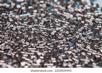 Macro Close-up Of Abrasive Blasting Media,cut Wire Shot Peening