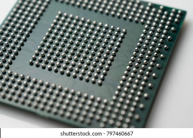Macro Close-up BGA IC  ball view