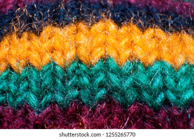 Macro closeup wool pattern colored pattern