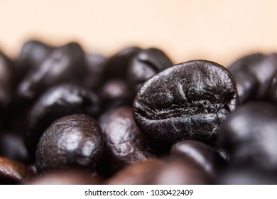 Macro coffee bean.