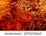 macro cola background,Background of cola with ice and bubbles. Side view background of refreshing cola flavored soda with carbonated with vintage tone,Thailand, Turkey - Middle East, Cola, Soda, Bubbl
