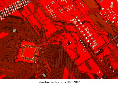 Macro of computer board, technology background