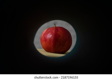 Macro and creative photo of red apple in healthy lifestyle concept - Shutterstock ID 2187196155