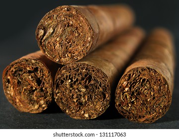 Macro of cuban cigars