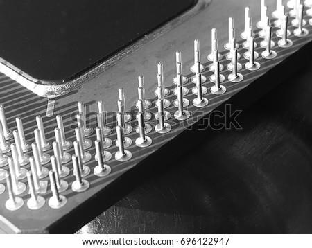Macro detail of central processor unit CPU pins.