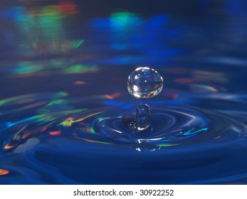 macro drop of water
