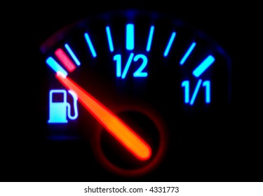 Macro full frame of a fuel gauge, dash board, technical - Powered by Shutterstock