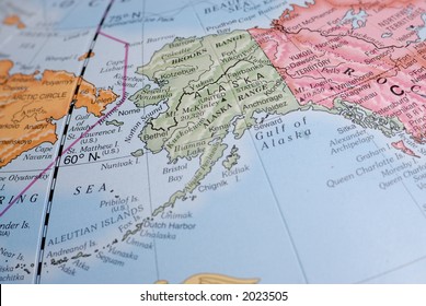 Macro Globe Map Detail 22 Alaska