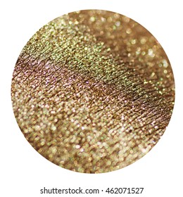 Macro Of Gold Mineral Eye Shadow Texture