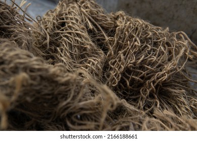 Macro Gunny Sack Texture. Grunge Pattern. Rope