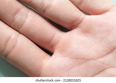 Macro Human Hand,Macro Image Of The Surface Texture Of The Human Palm,Close Up Skin Texture With Wrinkles On Body Human,Hand Closeup View