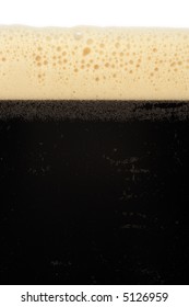 A Macro Image Of A Glass Of Stout Beer Or Bitter.