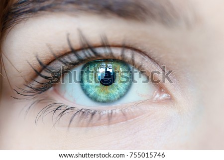 Macro image of human eye