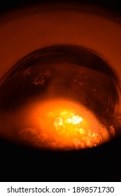 Macro Image Of Magnesium Turnings Burning In Air