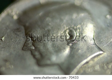 Macro image of a US Quater