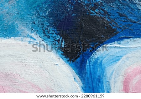 Macro Image of White Cirlcle Paint on Canvas Horizontal