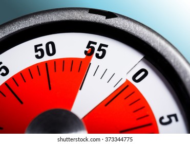Macro Of A Kitchen Egg Timer - 55 minutes - Shutterstock ID 373344775