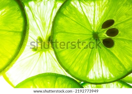 Macro lemon background,Macro Lime,Lemon and green lime overlapped slices close-up background,Macro lemon texture