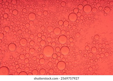 Macro Microscope red bubble texture close-up blood liquid, red macro bubbles Backgrounds red water drops on glass