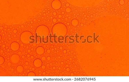 Macro microscope Red bubble texture, Close-up Green bubbles and drops oil background . blue green water bubbles, close up Red oil drop for cosmetic